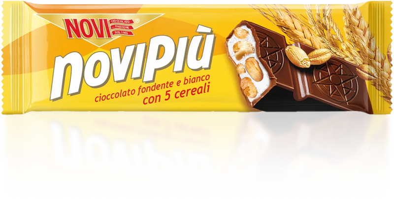 <p>Novipiù fondente<br/> e 5 cereali </p>