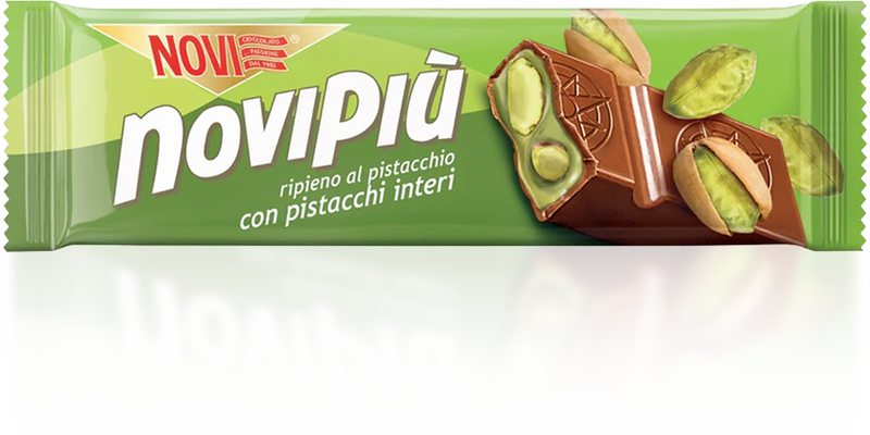 <p>Novipiù latte e<br/>ripieno pistacchio</p>