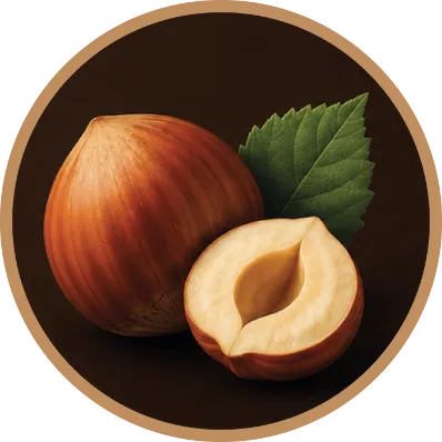 Nocciole italiane con foglia